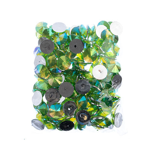 Acrylic Rivoli Flat Back Rhinestones 18mm  Aurora Borealis 200pcs/Bag