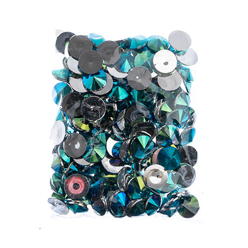 Acrylic Rivoli Flat Back Rhinestones 18mm  Aurora Borealis 200pcs/Bag
