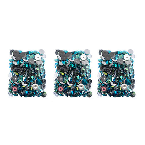 Acrylic Rivoli Flat Back Rhinestones 18mm  Aurora Borealis 200pcs/Bag