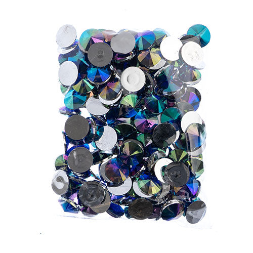 Acrylic Rivoli Flat Back Rhinestones 18mm  Aurora Borealis 200pcs/Bag
