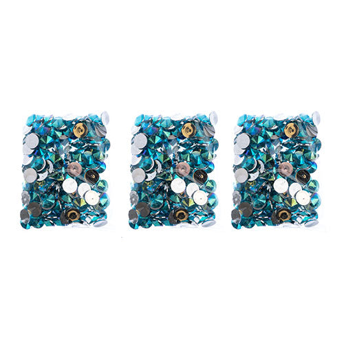 Acrylic Rivoli Flat Back Rhinestones 18mm  Aurora Borealis 200pcs/Bag