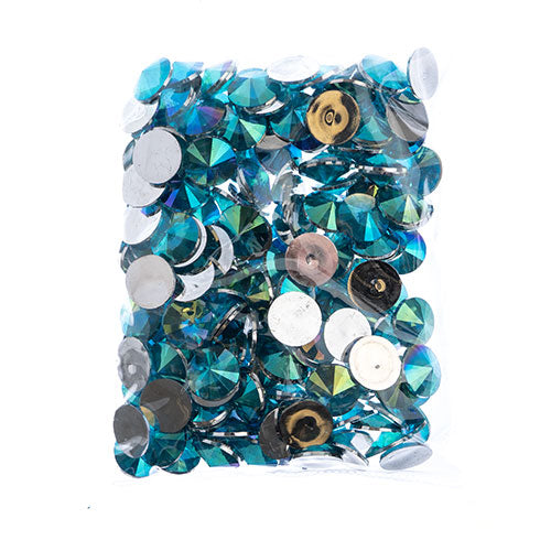 Acrylic Rivoli Flat Back Rhinestones 18mm  Aurora Borealis 200pcs/Bag