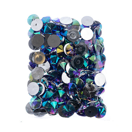 Acrylic Rivoli Flat Back Rhinestones 18mm  Aurora Borealis 200pcs/Bag