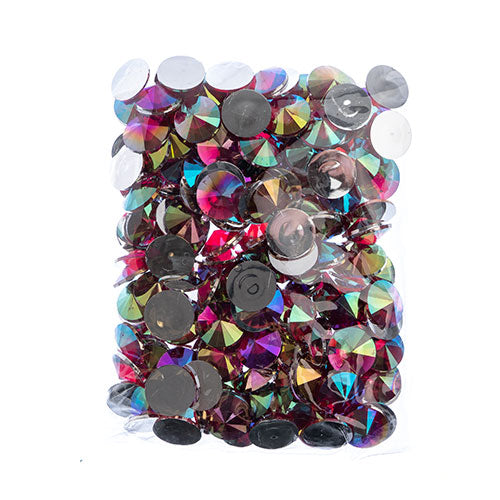Acrylic Rivoli Flat Back Rhinestones 18mm  Aurora Borealis 200pcs/Bag