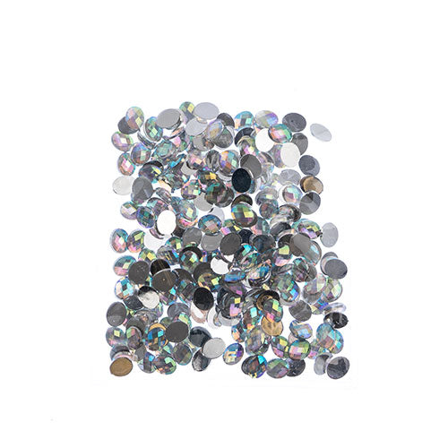 Acrylic Oval Flat Back Rhinestones 8x10mm  Aurora Borealis 200pcs/Bag