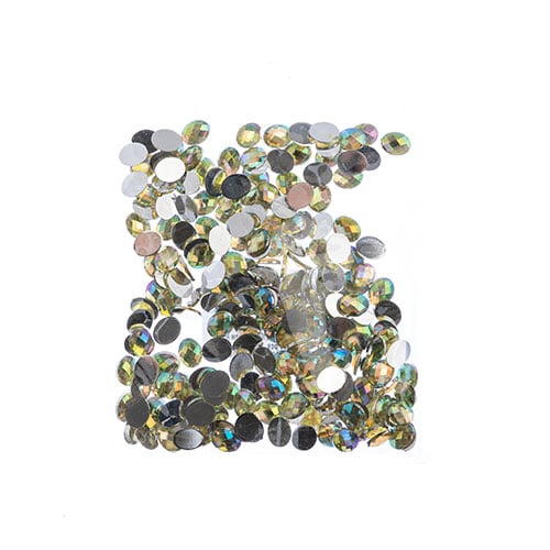 Acrylic Oval Flat Back Rhinestones 8x10mm  Aurora Borealis 200pcs/Bag