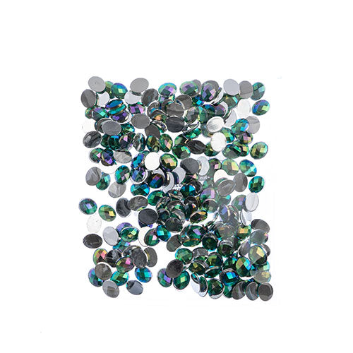 Acrylic Oval Flat Back Rhinestones 8x10mm  Aurora Borealis 200pcs/Bag