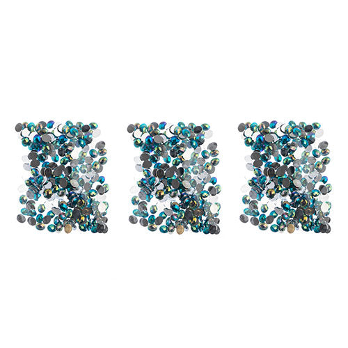 Acrylic Oval Flat Back Rhinestones 8x10mm  Aurora Borealis 200pcs/Bag