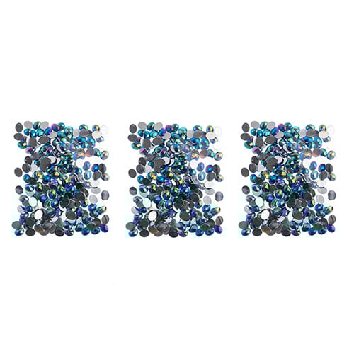 Acrylic Oval Flat Back Rhinestones 8x10mm  Aurora Borealis 200pcs/Bag