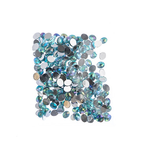 Acrylic Oval Flat Back Rhinestones 8x10mm  Aurora Borealis 200pcs/Bag