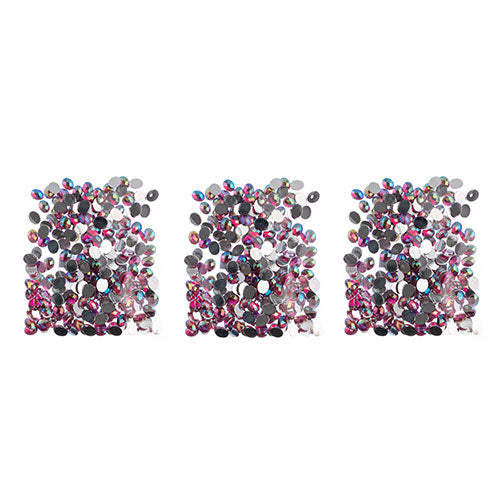 Acrylic Oval Flat Back Rhinestones 8x10mm  Aurora Borealis 200pcs/Bag