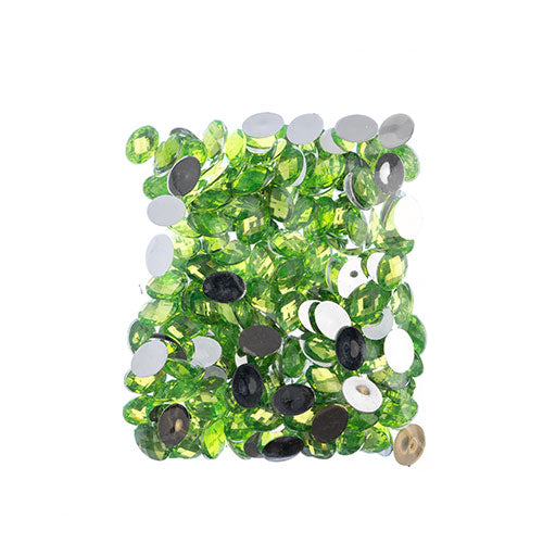 Acrylic Oval Flat Back Rhinestones 10x14mm  200pcs/Bag