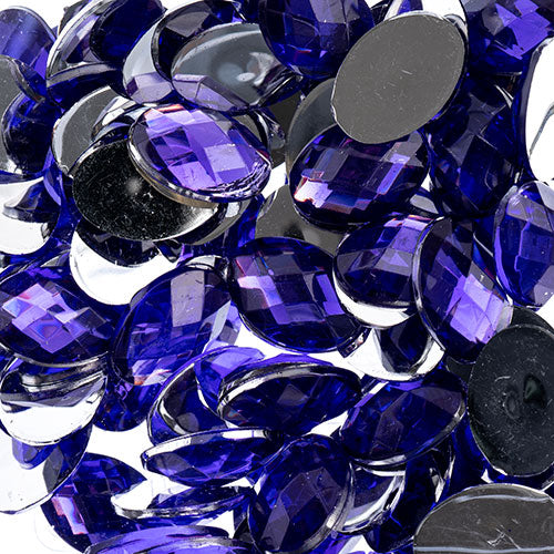 Acrylic Oval Flat Back Rhinestones 10x14mm  200pcs/Bag
