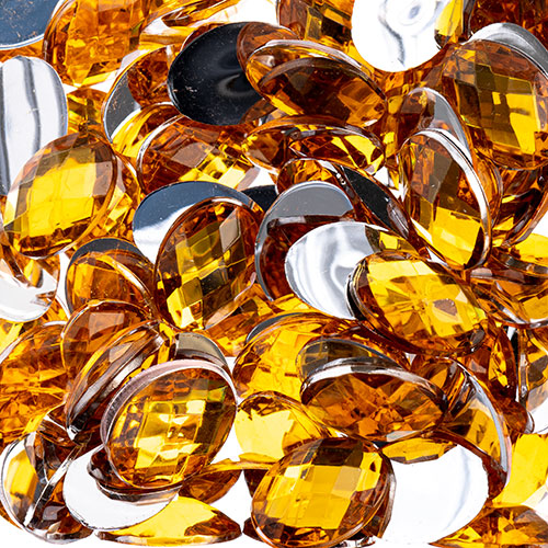 Acrylic Oval Flat Back Rhinestones 10x14mm  200pcs/Bag