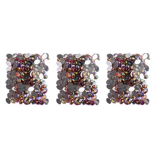 Acrylic Oval Flat Back Rhinestones 10x14mm  Aurora Borealis 200pcs/Bag