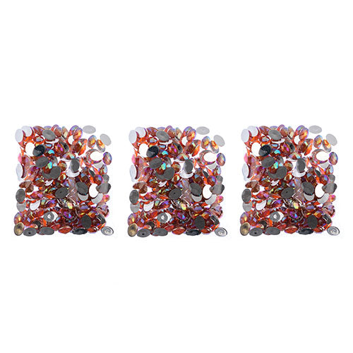Acrylic Oval Flat Back Rhinestones 10x14mm  Aurora Borealis 200pcs/Bag
