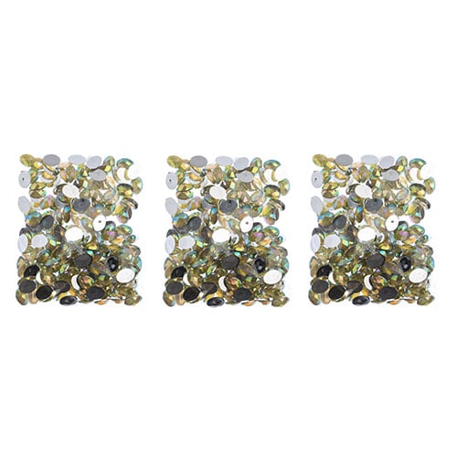 Acrylic Oval Flat Back Rhinestones 10x14mm  Aurora Borealis 200pcs/Bag