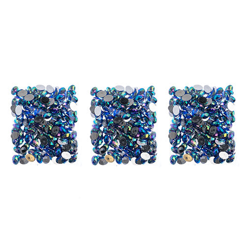 Acrylic Oval Flat Back Rhinestones 10x14mm  Aurora Borealis 200pcs/Bag