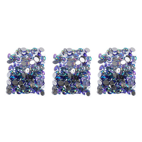 Acrylic Oval Flat Back Rhinestones 10x14mm  Aurora Borealis 200pcs/Bag