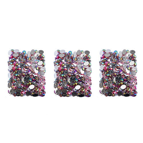 Acrylic Oval Flat Back Rhinestones 10x14mm  Aurora Borealis 200pcs/Bag