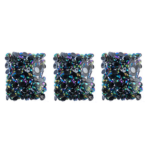 Acrylic Oval Flat Back Rhinestones 10x14mm  Aurora Borealis 200pcs/Bag