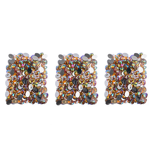 Acrylic Oval Flat Back Rhinestones 10x14mm  Aurora Borealis 200pcs/Bag