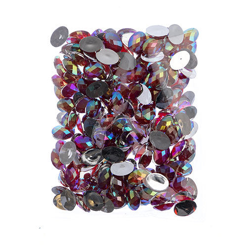 Acrylic Oval Flat Back Rhinestones 18x13mm  Aurora Borealis 200pcs/Bag