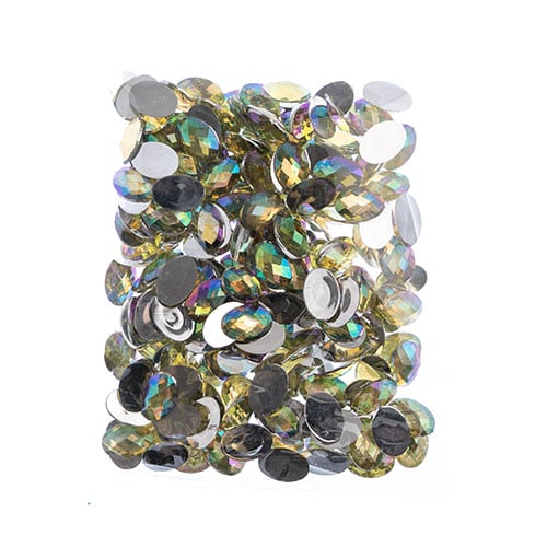 Acrylic Oval Flat Back Rhinestones 18x13mm  Aurora Borealis 200pcs/Bag