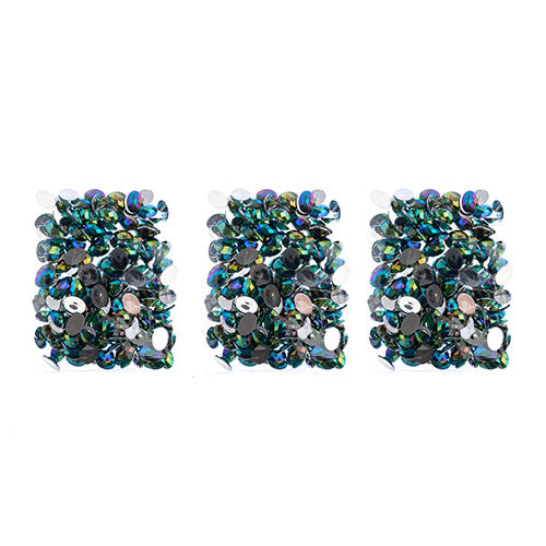 Acrylic Oval Flat Back Rhinestones 18x13mm  Aurora Borealis 200pcs/Bag