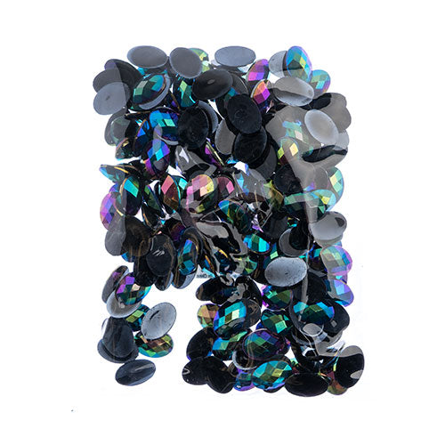 Acrylic Oval Flat Back Rhinestones 18x13mm  Aurora Borealis 200pcs/Bag