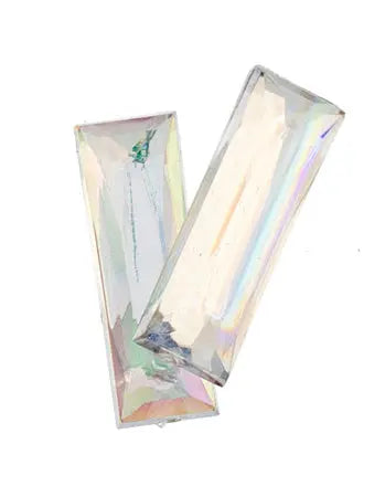 Acrylic Rectangle Facetted 8x23mm 