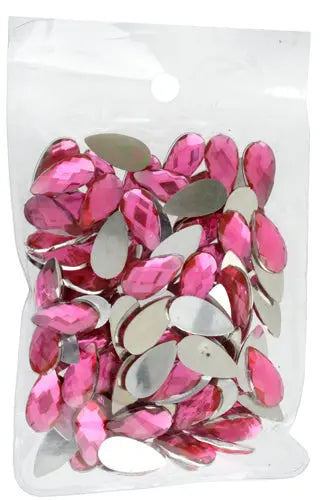 Acrylic Pear Facetted 17x9mm