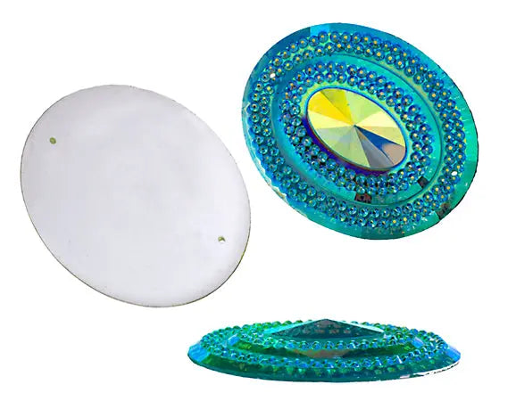 Glitz Sew-On Stone 10pcs Oval 40x50mm 