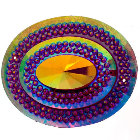 Glitz Sew-On Stone 10pcs Oval 40x50mm - Cosplay Supplies Inc