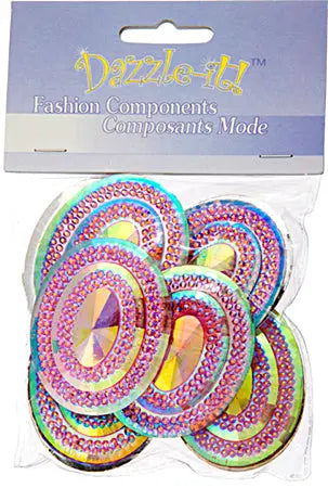 Glitz Sew-On Stone 10pcs Oval 40x50mm 