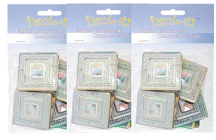 Glitz Sew-On Stone 10pcs Square 40mm 