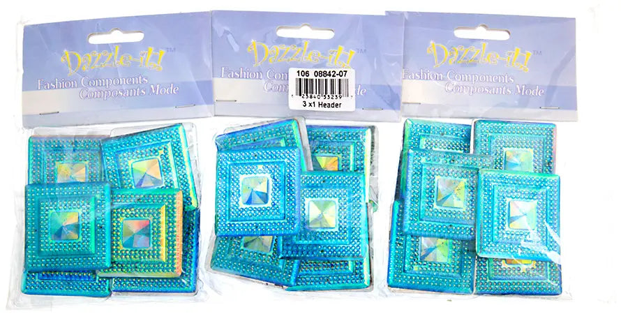 Glitz Sew-On Stone 10pcs Square 40mm 