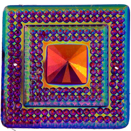Glitz Sew-On Stone 10pcs Square 40mm - Cosplay Supplies Inc