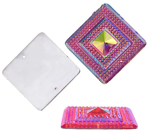 Glitz Sew-On Stone 10pcs Square 40mm 