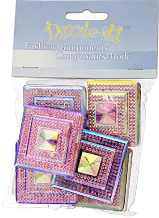 Glitz Sew-On Stone 10pcs Square 40mm 