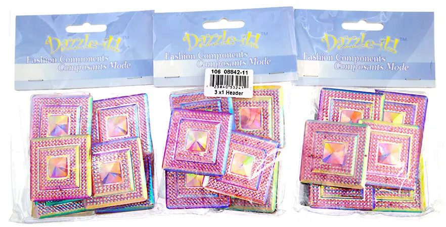 Glitz Sew-On Stone 10pcs Square 40mm 