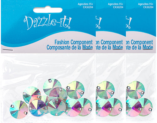 Resin Sew-On Metalico Stone Rivoli 18mm 