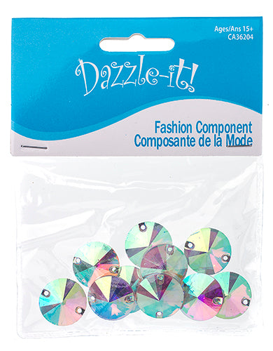 Resin Sew-On Metalico Stone Rivoli 18mm 