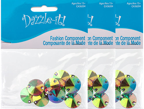 Resin Sew-On Metalico Stone Rivoli 18mm 