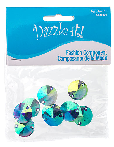 Resin Sew-On Metalico Stone Rivoli 18mm 