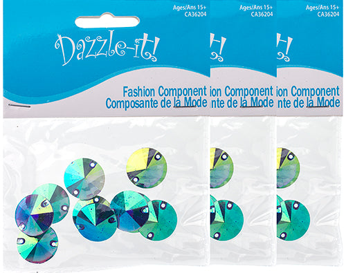 Resin Sew-On Metalico Stone Rivoli 18mm 