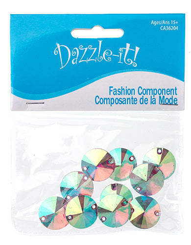 Resin Sew-On Metalico Stone Rivoli 18mm 