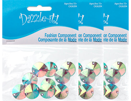 Resin Sew-On Metalico Stone Rivoli 18mm 