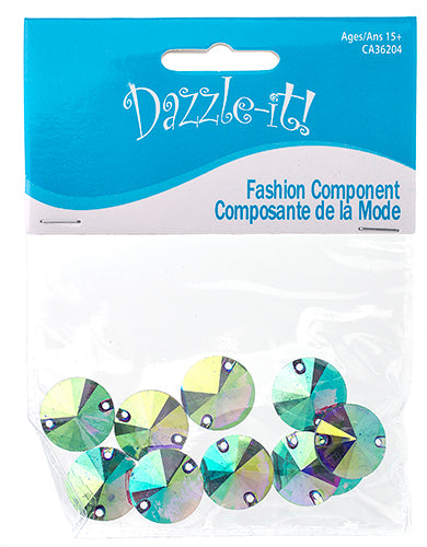 Resin Sew-On Metalico Stone Rivoli 18mm 