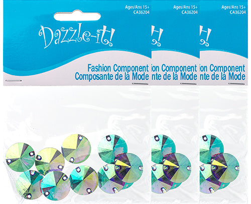 Resin Sew-On Metalico Stone Rivoli 18mm 